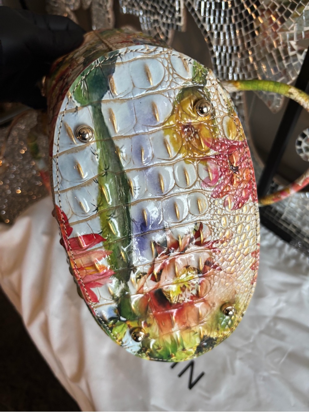 💕Brahmin Jenny Succulent Bloom Melbourne Leather Bag - Picture 12 of 12